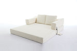 ZUN Modern Minimalist Sofa, Fold-Out Sofa Bed, Convertible Chair Floor Couch & Sleeping Mattress for W1829P186198