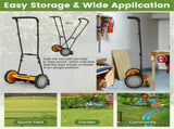 14 Inch Push Lawn Mower with Grass Catcher Bag -Orange 91718380