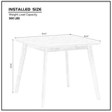 ZUN 35.43 Inch Saving Place Table,Wooden Dining Table 4 Persons,Modern Design Square Kitchen Table W2582P195371