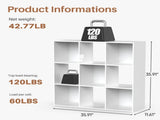 9 Cube Storage Organizer, Open Corner Bookshelf with Removable Back Panels for Living Room Be 30996872