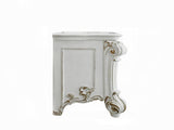 2 Drawers Nightstand with Oversized Scrolled Leg, Antique Pearl B016P257256