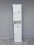 69" H Tall Bathroom Storage Cabinet with 2 Barn Doors and 1 Drawer, Narrow Storage Unit, Adjustable W2386P207759