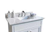 Montary 37inch bathroom vanity top stone carrara white new style tops with rectangle undermount W50921981