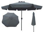 ZUN Outdoor Patio Umbrella 10FT WITH FLAP ,8pcs ribs,with tilt ,with crank,without base, W65627955