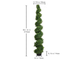 7FT Tall Artificial Two-Tone Cypress Pine Tree Realistic Lifelike Faux Greenery with Natural Dual W2945P379249