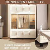 Portable Wardrobe Closet Storage Organizer for Clothes,Clothes Dresser,12 Magnetic Doors-12 Cubes & 58570545