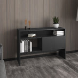 Bellagio 48.7" Wide 2-Tier Narrow Bellagio Console Table with Double-Door Cabinet B070P234363