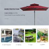 ZUN Outdoor beach umbrella/Sun Umbrella （Prohibited by WalMart） 97897535