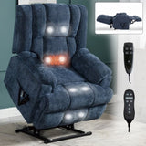 Dual Motor Heat Massage Infinite Position Up to 350 LBS Electric Power Lift Recliners with W3224P288489