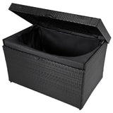 K&K 230 Gallon Wicker Deck Box with Wheels, All-Weather Outdoor Storage Box, Rattan Storage Bin for N707P245458B