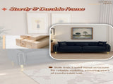 FX-P11-BK 87.4 Inches Modern Sofa Couch for Living Room, 3 Seater Upholstered Sofa with W576P360580