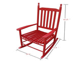 Wooden porch rocker chair Rose Red W49528617