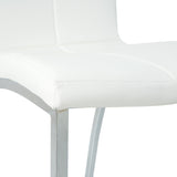 Modern PU seat dining chair living room chair upholstered chair, electroplated metal legs design, W210P226023