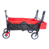 ZUN folding wagon Collapsible Outdoor Utility Wagon, Heavy Duty Folding Garden Portable Hand Cart, Drink W22778822