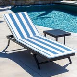 2PCS Set Outdoor Lounge Chair Cushion Replacement Patio Funiture Seat Cushion Chaise Lounge W2911P203966