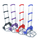 Portable Aluminium Cart Folding Dolly Push Truck Hand Collapsible Trolley Luggage Purple 09846099