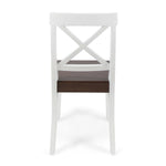 ZUN Roshan Farmhouse Acacia Wood Dining Chairs, White / Walnut 62888.00WWALN