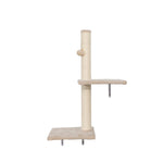 ZUN Wall-mounted Cat Tree, Cat Furniture with 2 Cat Condos House, 3 Cat Wall Shelves, 2 Ladder, 1 Cat W2181P153126