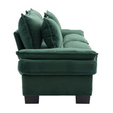 Corduroy Sofa Sleeper Couch Loveseat Sofa with Pillows Comfy Upholstered Deep Seat Sofa for W676P227343