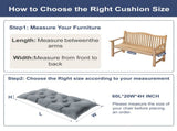 Outdoor Bench Cushion, 60 20 4 Inch, Tufted Waterproof Swing Cushion with Ties, for Patio Bench 16394481