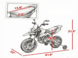 Red Kids Motorcycle Toy with Training Wheels Spring Suspension LED Light USB Music Feature for 79973446