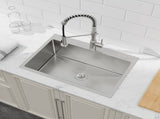 Stainless Steel Kitchen Sink, 27x19 Single Bowl, Overmount Handmade Sink in Dark Gray, with US 09877789