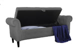Multifunctional Storage Rectangular Sofa Stool- Gray 12224347