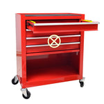 ZUN 4 Drawers Tool Cabinet with Tool Sets-RED 97376560