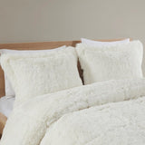 King/Cal King Shaggy Long Fur Comforter Mini Set B03595904