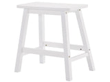 2pcs Pine Wood Saddle Seat Bar Stool White 53405809