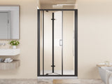 Framed Bi-fold Pivot Shower Door 30"x72" Space-saving Folding Shower Enclosure, 1/4" Clear Tempered W3048P469288