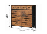 12-Drawer Dresser, Fabric Storage Tower for Bedroom, Hallway, Entryway, Closet, Tall Chest Organizer 10526119