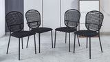 ZUN BLACK sennit chair,set of 4,dining chair,coffee chair W234P196521