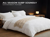 6PC Pure Color Bedding - Microfiber Hotel Series, with Zipper Closure Quilt Cover and Two 30571078