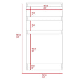 Dresser 43"H, Jewelry Box, Mirror, Single Door Cabinet, Two Drawers, White B097132972