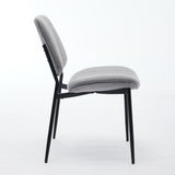 ZUN A&A Furniture, Dining Chairs Set of 2 Modern Retro Linen Chair with Bentwood Back Upholstered Seat W1143P194146