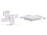 Square Marble Veneer Coffee Table Sliding Top with Storage in White 39.4'' N735P388120K