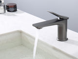 Gun Gray Single Hole Bathroom Faucet,Laundry Vanity Sink Faucet with Two 3/8" HosesUnable ship on 47030260
