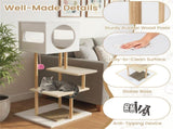 Multi-Level Cat Tree with 2 Scratching Pads, Dual-Door Cat Condo & Anti-Tipping Kit for Indoor Cats 72838167
