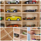 Wooden 1/64 Scale Toy Car Hot Diecast Wheels Matchbox Display Case Storage Gift 72294333