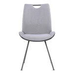 ZUN Curved Back Dining Chair with Bucket Design Seat, Set of 2, Gray B056P161692