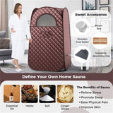 ZUN Sauna Room for Home Spa Relaxation,Steam Generator 61372649