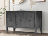 Adjustable Shelf Storage Sideboard with 3 Retro Metal Handles and 4 Pinewood Legs, for N711P261460E