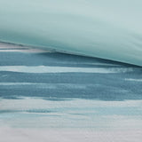 8 Piece Printed Seersucker Comforter and Quilt Set Collection Aqua King/Cal King B03597257