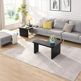 47.24*23.62 inch and 35.43*31.49 inch Rectangle Wood Detachable Coffee Table, Single L Shape W2317P233110