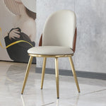 ZUN Dining Chairs Set of 2, Modern PU Leather Dining Gold Metal Legs for Living Kitchen Dining Room 53226300