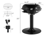 Electric BBQ Grill with Stand, Portable Double Layer Indoor/Outdoor Electric Grill for Indoor & 44324790