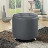 Grey Round Ottoman B062P153812