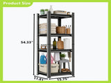 4-Tier Adjustable Metal Storage Shelving Unit, Black Heavy Duty Rack for Garage, Home, Closet & 00737637