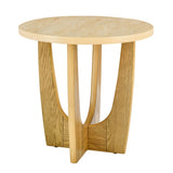 ZUN 25" Round End Table, Wooden Side Table, Night Stand for Bedroom, Living Room ,Reception Room W1801P195684